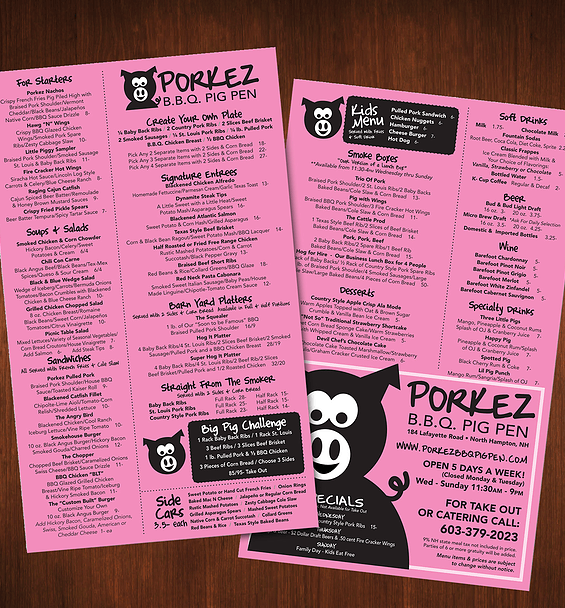 Menu Porkez